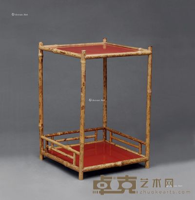清 斑竹茶棚 24.5×25.5×36.7cm