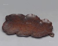 清 樱木叶形茶托