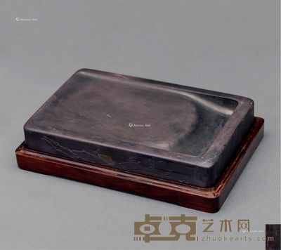 詹奎、秋言铭老坑端砚 20×13.3×3.7cm