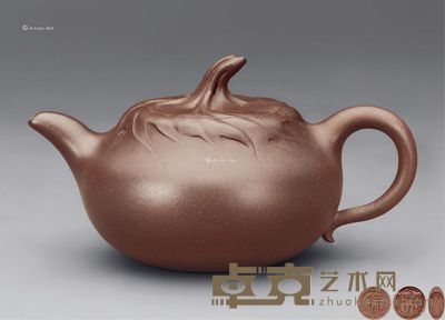 吴震 紫歌壶 高10cm；宽12cm