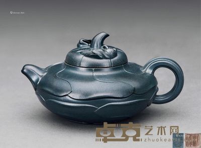 江建翔 风卷葵壶 高8.5cm;宽11cm