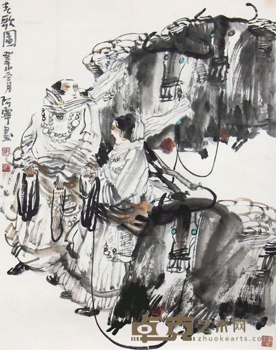 刘克宁 春歌图 83×66cm