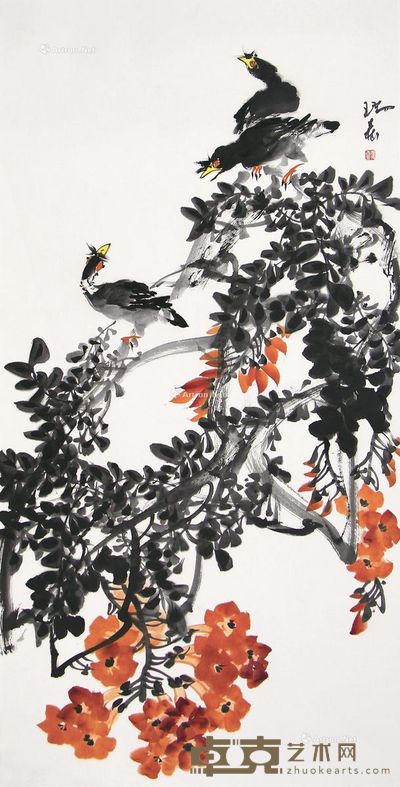 吉瑞森 花鸟 137×69cm