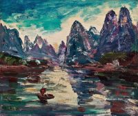 1988 桂林山水 油彩 画布