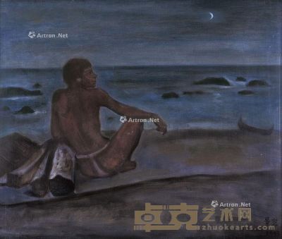 1993 兰屿月色 油彩 画布 45.5×53cm