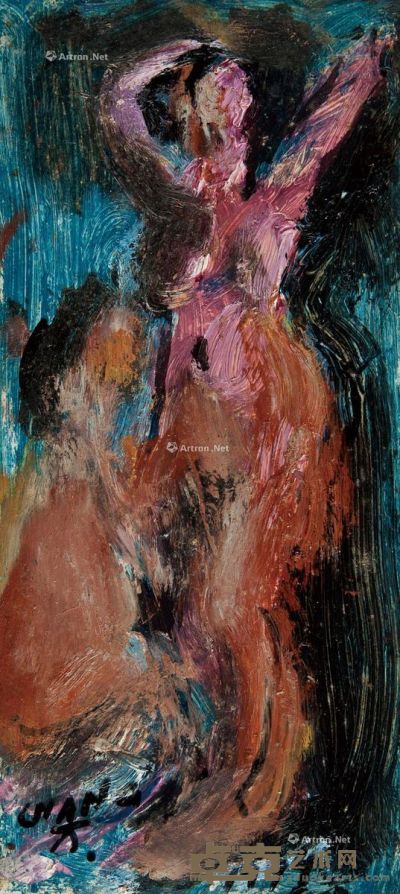 1994 裸女 油彩 纸本裱于画布 23.8×10.7cm