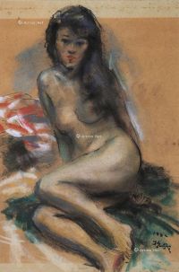 1982 裸女 粉彩 纸本