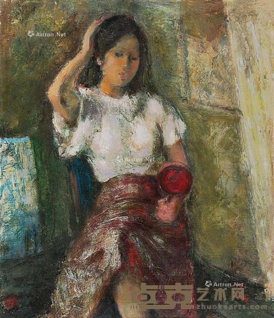 1980 少女 油彩 画布 53×45.5cm