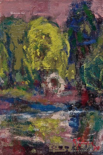 1999 池畔 油彩 画布 22.8×16cm
