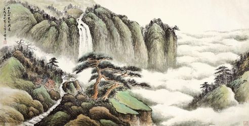 俞子才 山水
