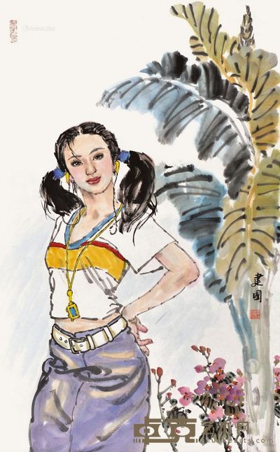 桑建国 都市少女 96×59cm