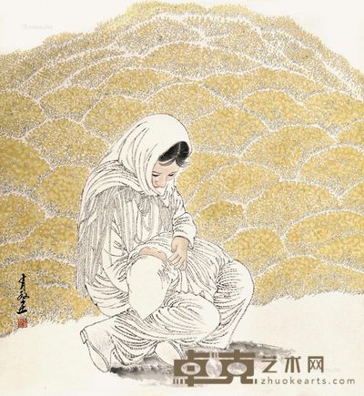 王有政 母子情深 95×86cm