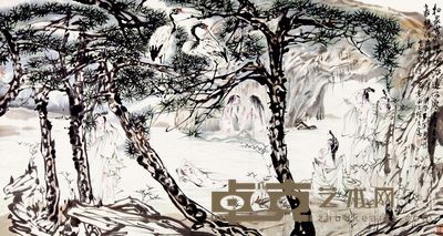 张友宪 松泉仙浴 79×148cm