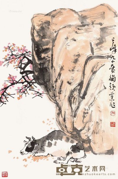 孙其峰 春牛图 68×45cm
