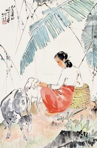 宋吟可 牧羊图