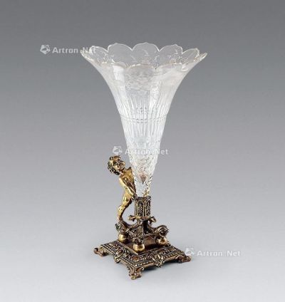 20世纪 小天使铜座花瓶