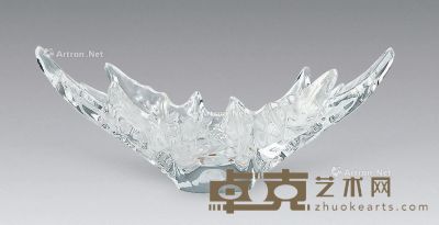 20世纪 水晶果盘 长46×宽25×高18cm