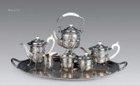 1925年 伦敦牙柄纯银茶具 （七件）