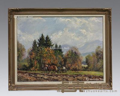 1920年 风景油画 布面油画 80×61cm