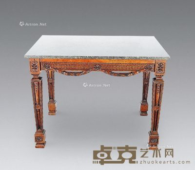 1880年 大理石桌 长104×宽74×高78cm