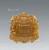 20世纪 Amstel Bier 阿姆斯特尔啤酒金属铭牌