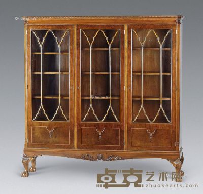 19世纪 齐彭代尔风格玻璃书柜 长176×宽40×高175cm