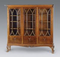 19世纪 齐彭代尔风格玻璃书柜