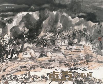 洪凌  山水 47×58cm