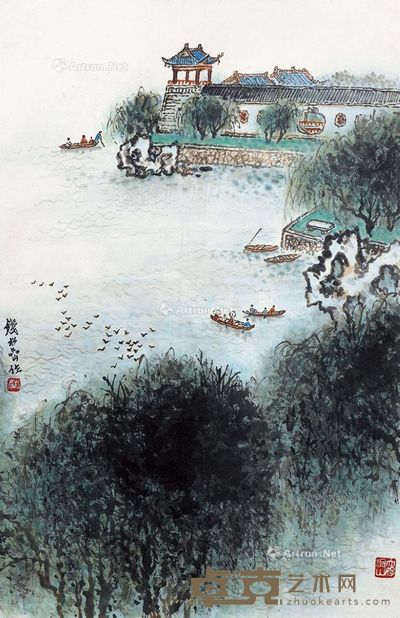 钱松岩 山水 63×41cm