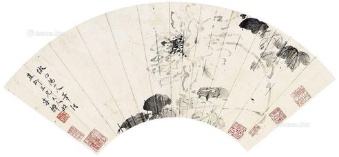 李鱓 墨牡丹