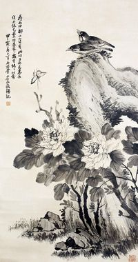 李石君 水墨花鸟
