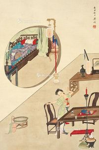 黄均 仕女