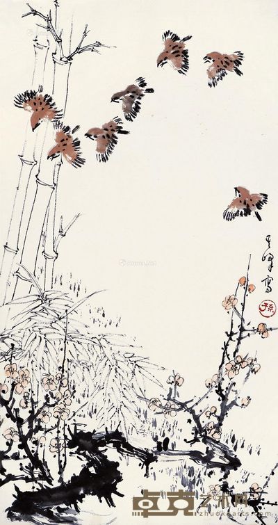 孙其峰 花鸟 90×48cm