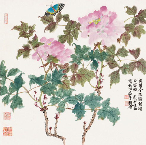 徐建融 花蝶图