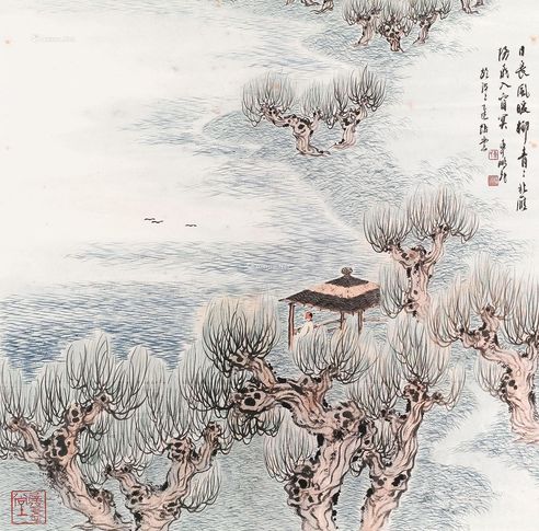 车鹏飞 唐人诗意图