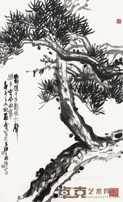 曹简楼  墨松图 96×58cm