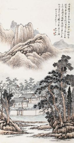 申石伽 山水