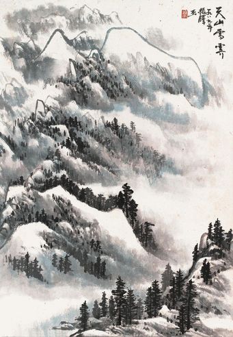 刘振铎  天山雪霁图