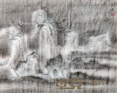 孙佰钧 山川氤氲图 42×53cm