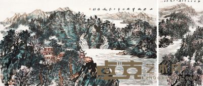 崔伟刚 山水 70×138cm；137×69cm