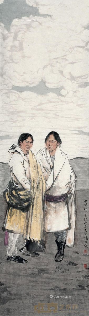 张喆 祥云 136.5×38.5cm