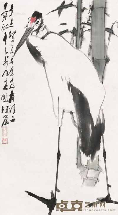 王子武 鹤 96.5×53.5cm