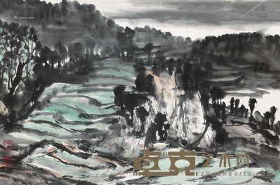 方济众 梯田 23×35.5cm