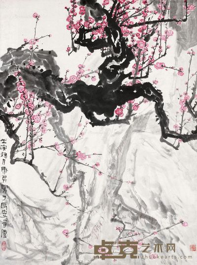 康师尧 雪梅图 92.5×69cm