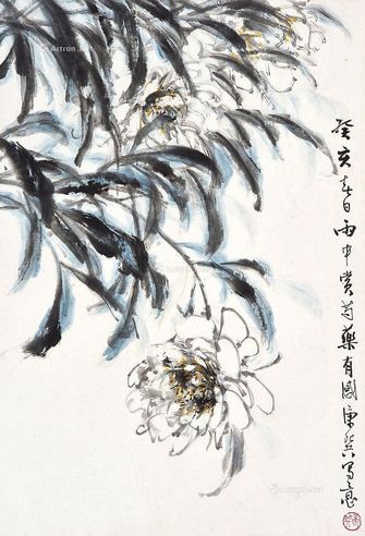 康师尧  雨中观芍药