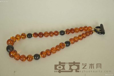 金珀随形珠项链 D（珠径）：20mm L（长度）：48cm （最大一颗）共计35