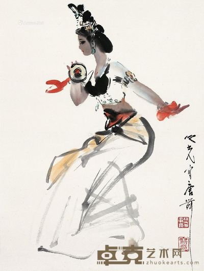杨之光 唐舞 46×35cm