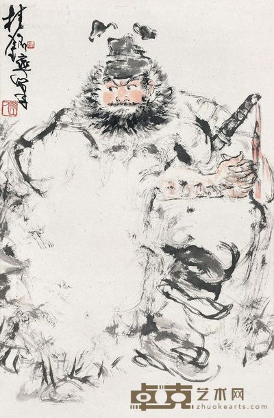 张桂铭 钟馗 67×43.5cm