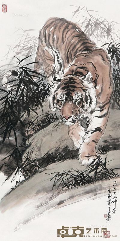 王生勇 老虎 136×68cm