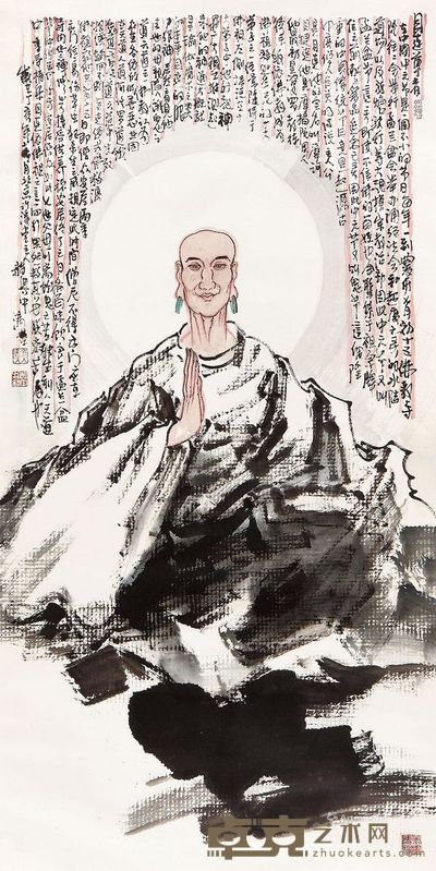 赫兴中 目连尊者 138×69cm
